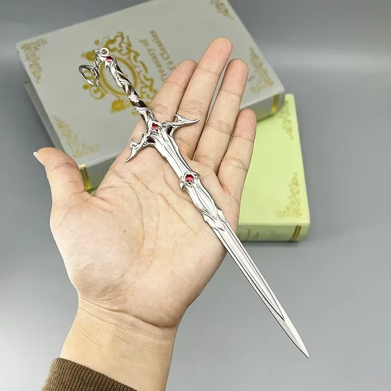 Épée longue Githyanki 22 cm Baldur's Gate 3 Périphériques de jeu Arme en métal Modèle 1: 6 Équipement de poupée