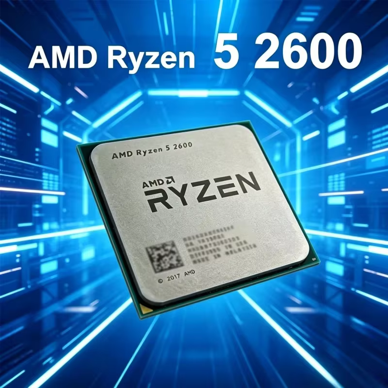 Processeur AMD R5 2600 Original AM4 CPU 6C/12T 3.4 GHz de base 3.9 GHz Boost pour ordinateur de bureau