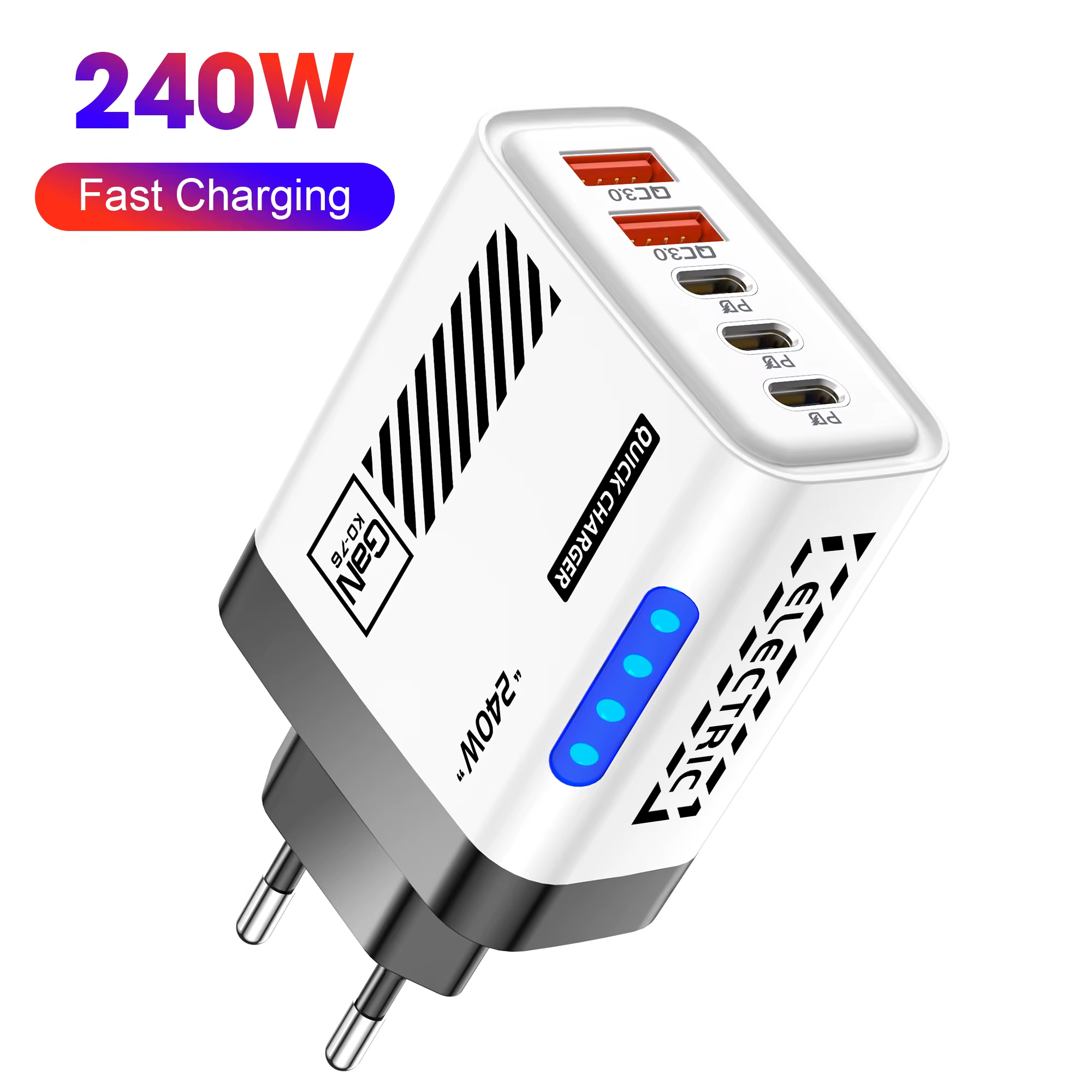 5 ports GaN USB C chargeur 240W PD