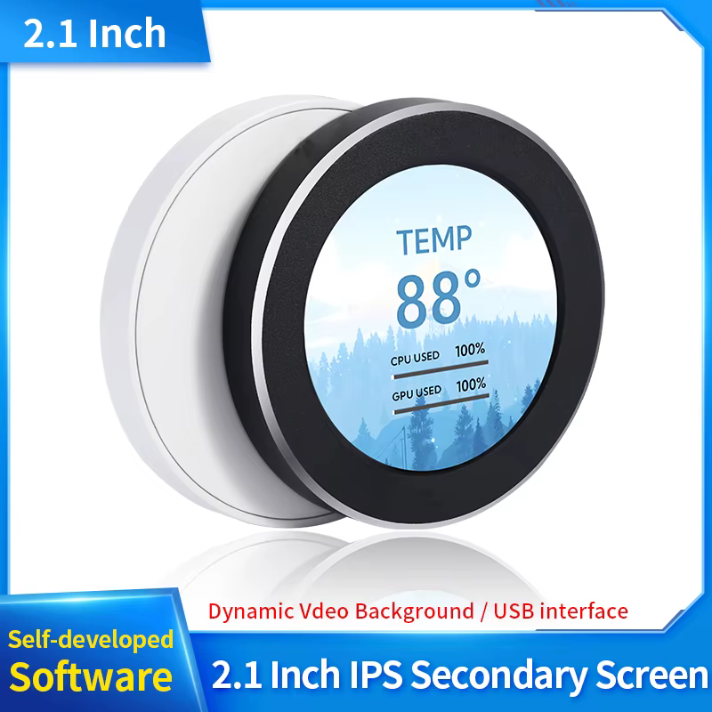 Écran refroidi à l'eau IPS USB de 2.1 pouces