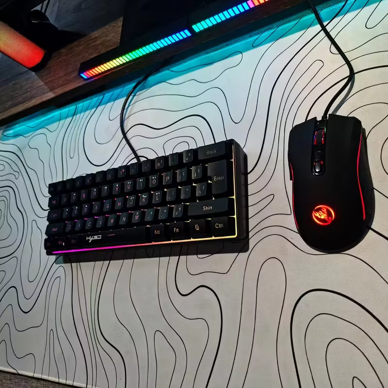 Ensemble clavier et souris de jeu rétroéclairés RVB 61 touches