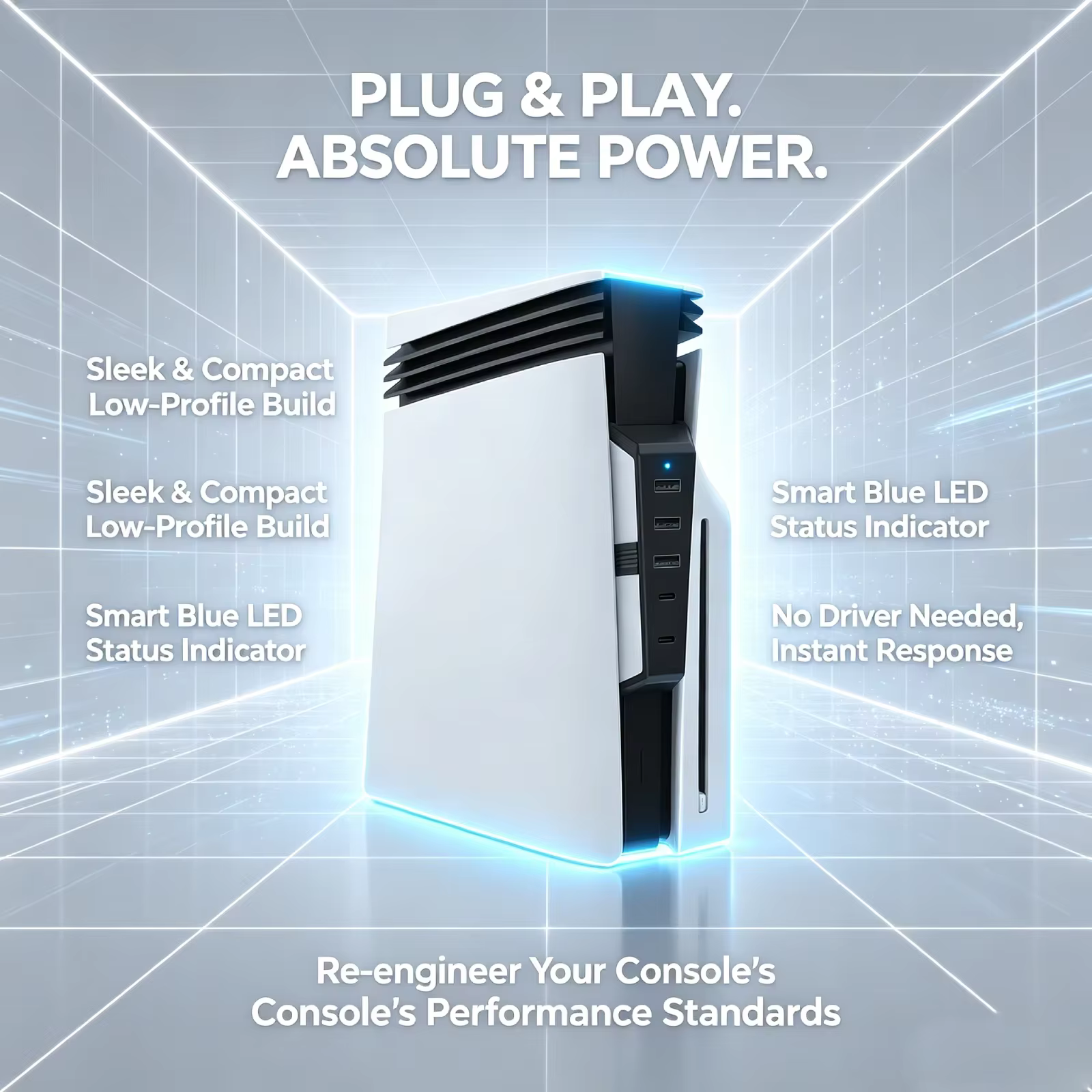 Hub USB 5-en-1 pour console PS5 Pro