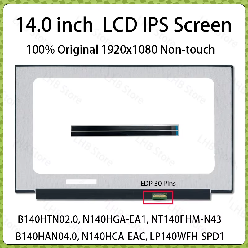 Écran LCD 14 pouces pour Lenovo ThinkBook 14-IIL 14-IML 14s-IML 14s-IWL 14 G2 ARE 14 G2 ITL 14 G3 ACL 14 G3 ITL