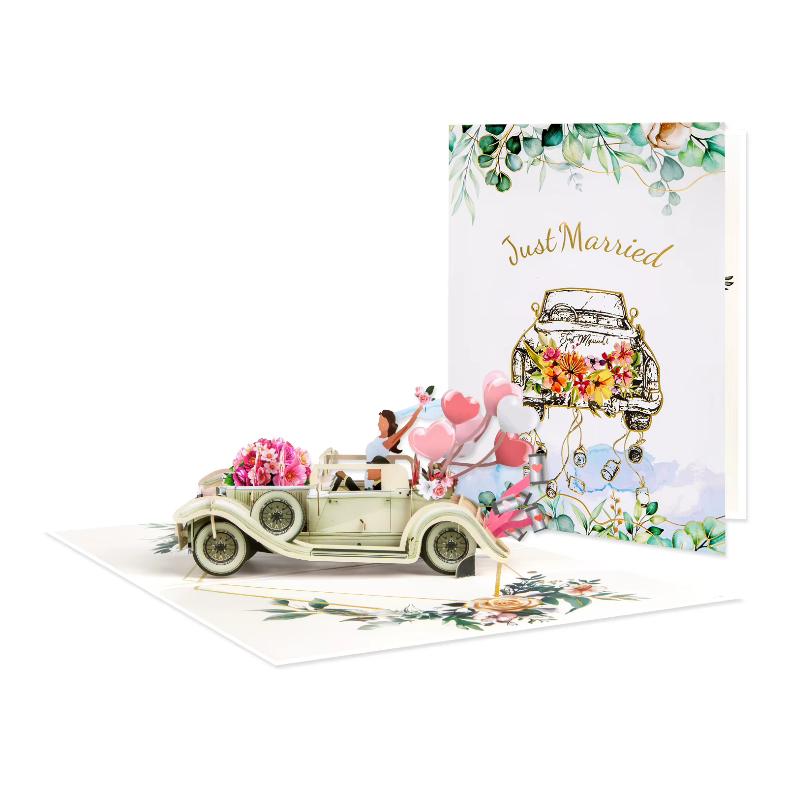 Carte pop-up 3D pour anniversaire de mariage, femme, mari, couple, carte de vœux romantique