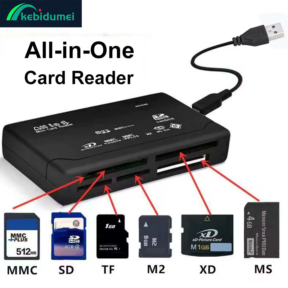 Lecteur de carte mémoire tout-en-un 480Mbps USB