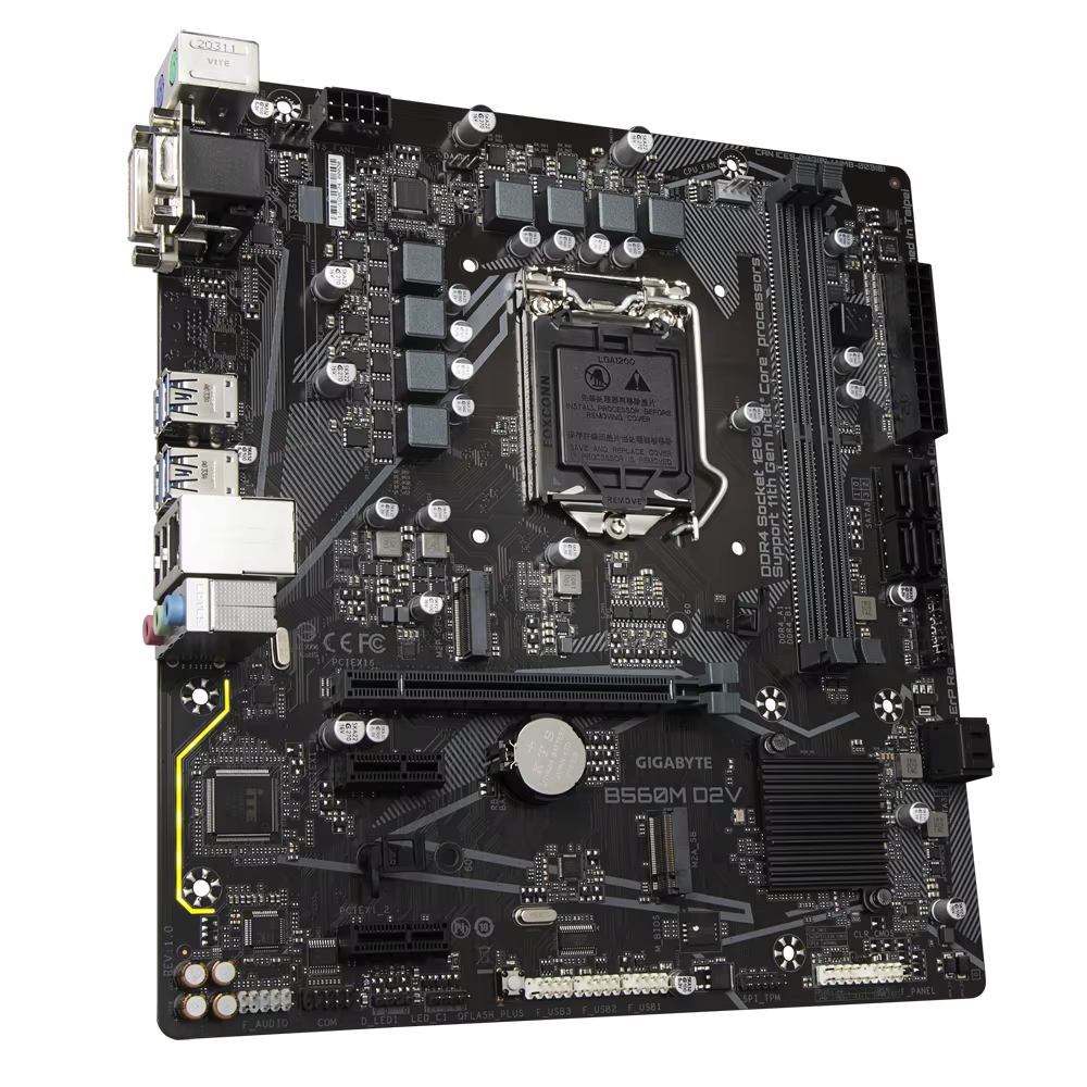 Gigabyte B560M D2V cartes mères LGA 1200 DDR4 64GB M-ATX pour carte mère de bureau Intel B560 M.2 SATA III USB3.0