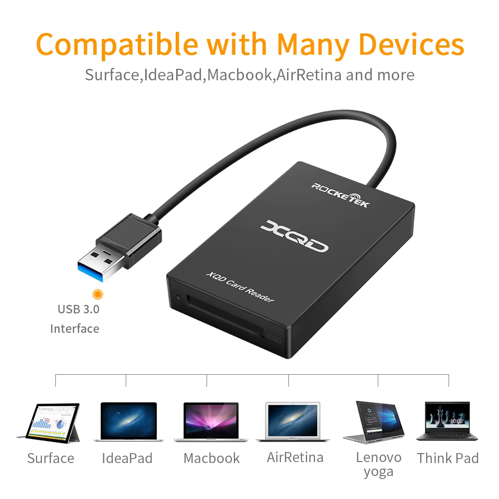 Lecteur de carte mémoire USB 3.0/Type C USB XQD