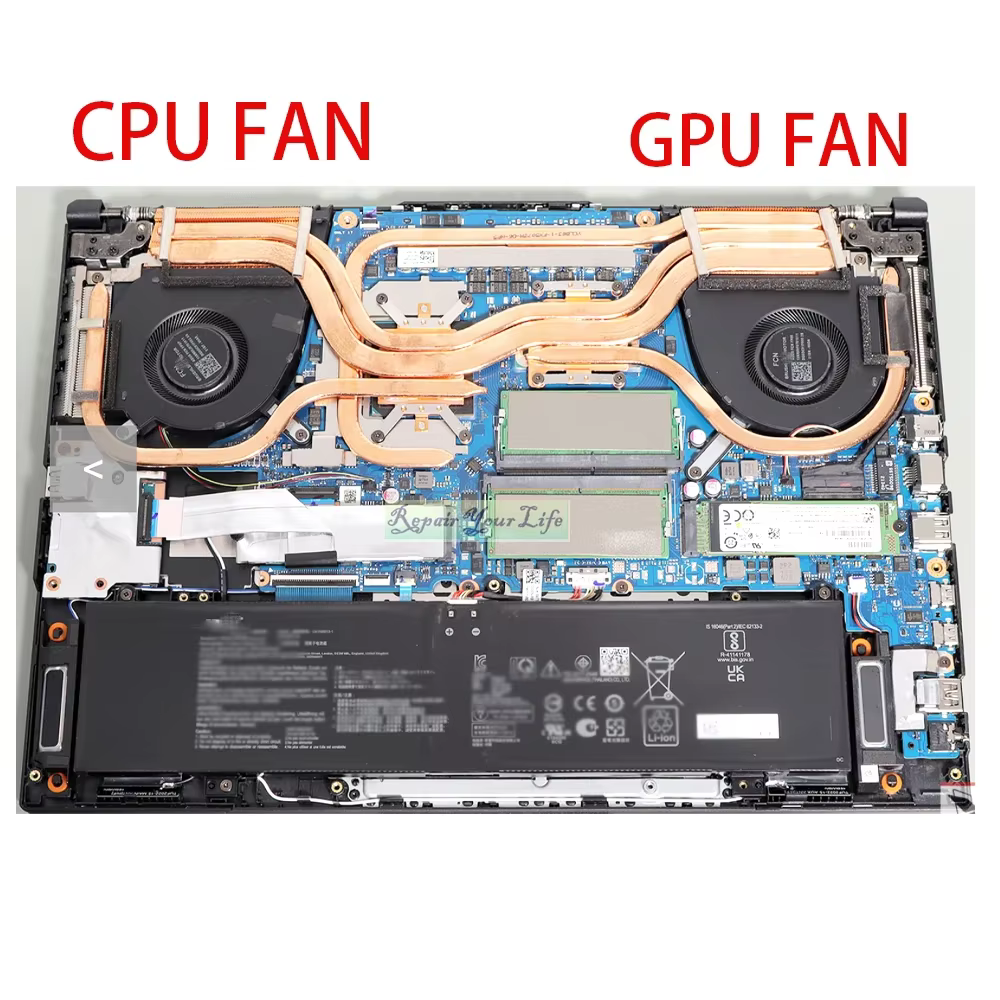 Ventilateurs de refroidissement CPU GPU 5V pour ASUS Tuf Gaming A15 FA507 FA707 FX507 FA507RC FA507RE