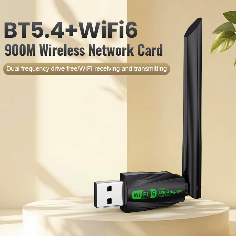 Carte Réseau Sans Fil WiFi 6 900M BT5.4 Double Bande 2.4G&5GHz USB 3.0 Adaptateur