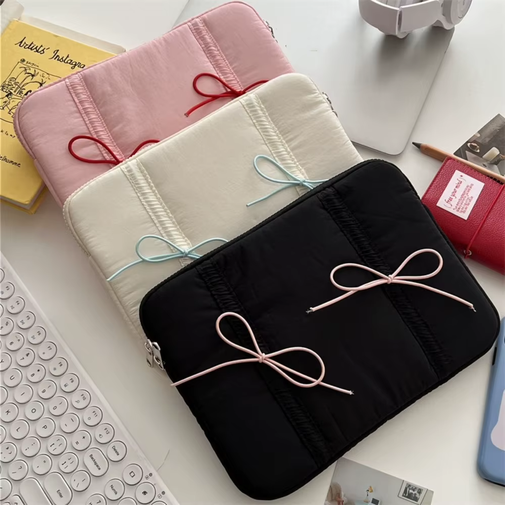 Mignon 11/14/15.6 pouces arc pochette d'ordinateur doux léger étui pour ordinateur portable antichoc sac