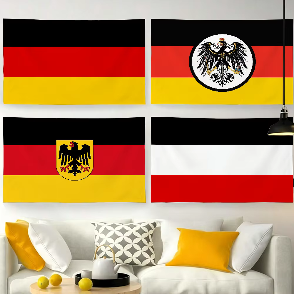 Drapeau de la nation allemande pour fête de jardin, décoration murale pour salon, maison, bannière, tapisserie extérieure pour chambre à coucher