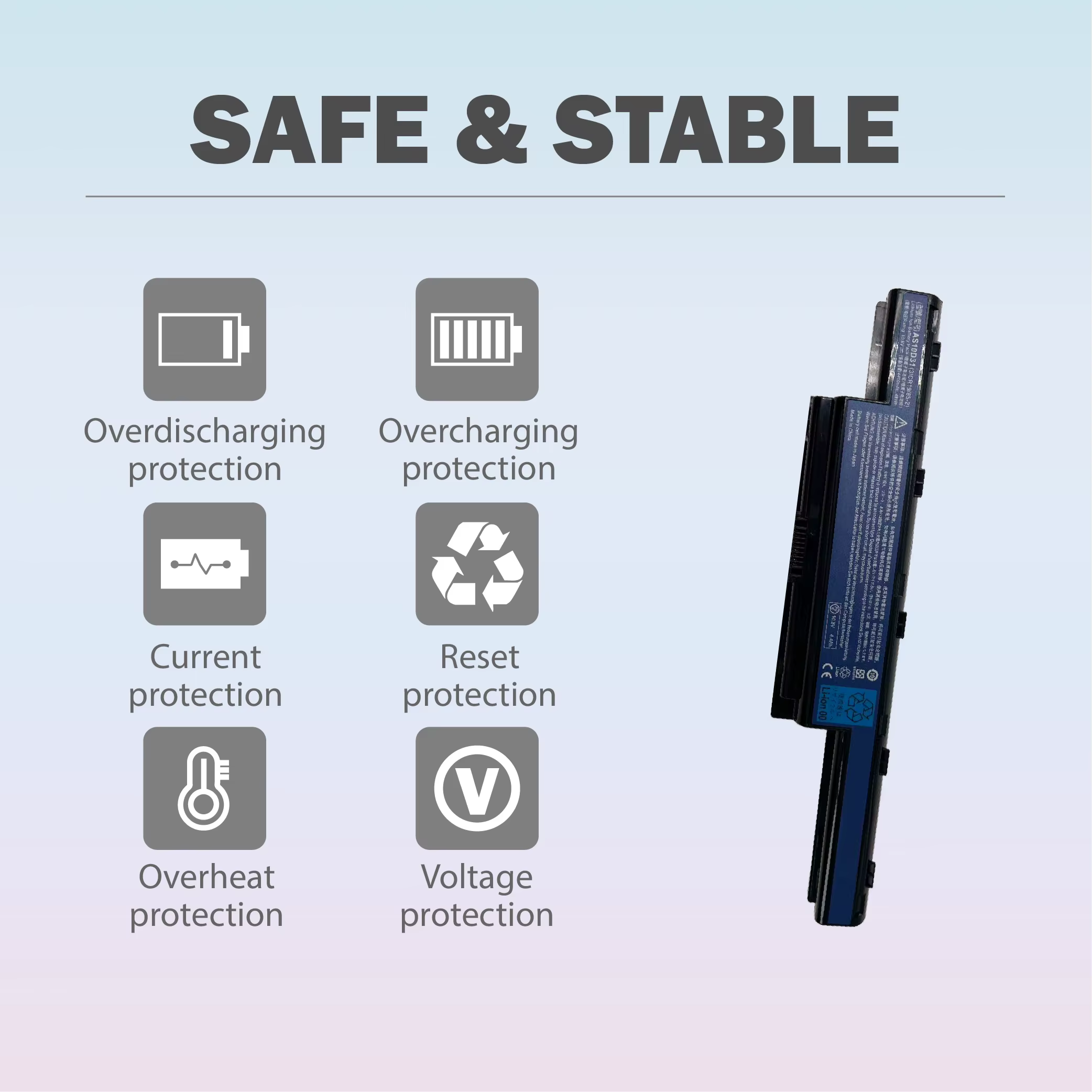 Batterie d'ordinateur portable AS10D31 4400mAh pour Acer Aspire AS10D3E AS10D51 AS10D61 AS10D71 AS10D75 AS10D81 5741 5742 5750 5551G 5560G 5741G