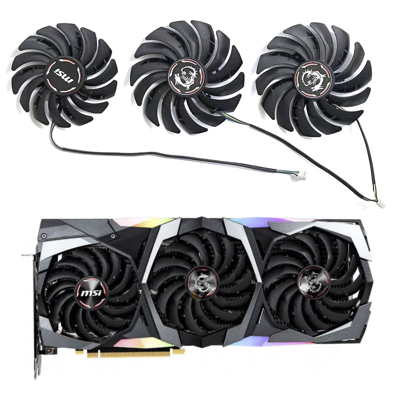 Ventilateur GPU 4 broches 85 mm 95 mm pour cartes graphiques MSI GeForce RTX2070S 2080 2080S 2080ti GAMING X TRIO