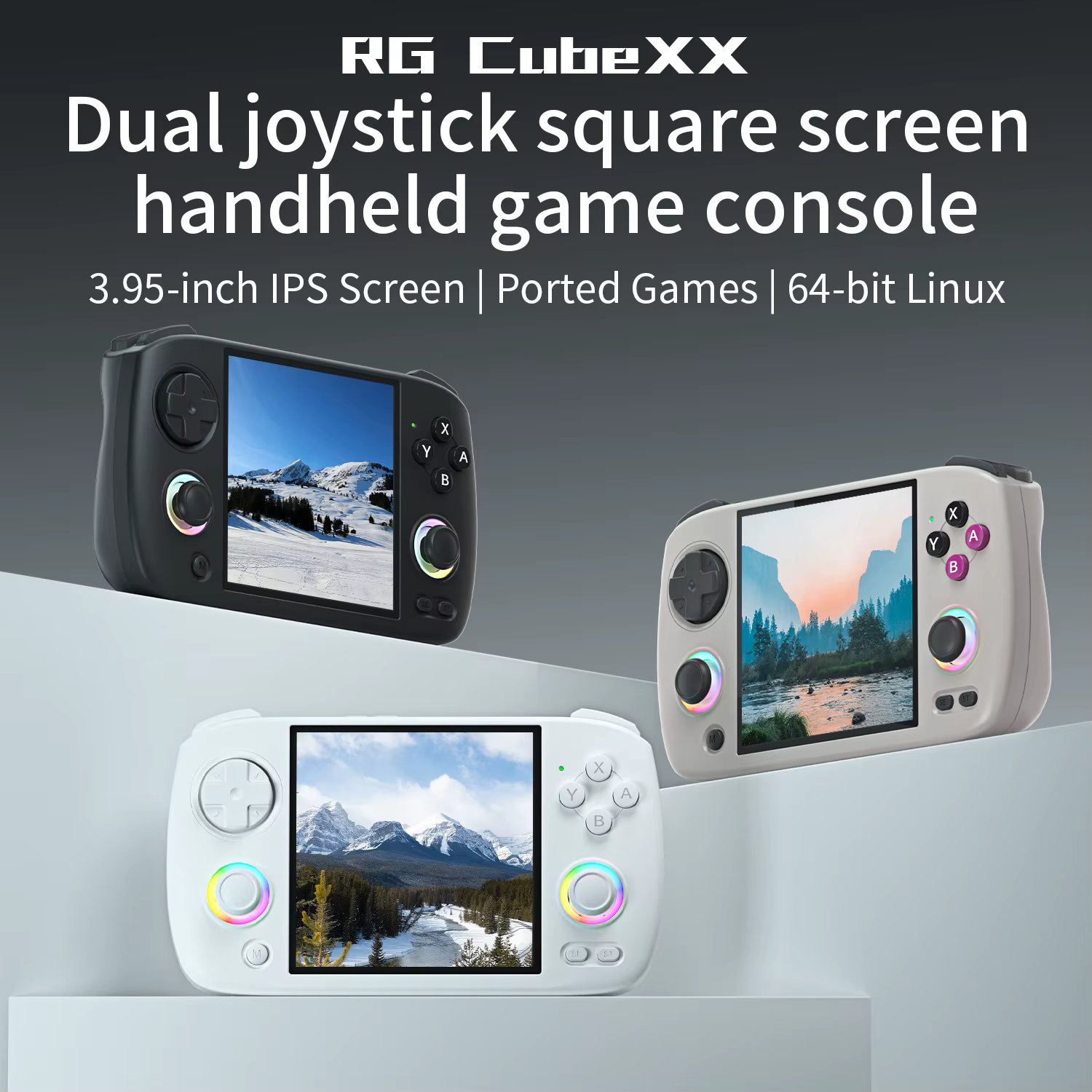 Console de jeu rétro portable ANBERNIC RG CubeXX avec écran IPS de 3