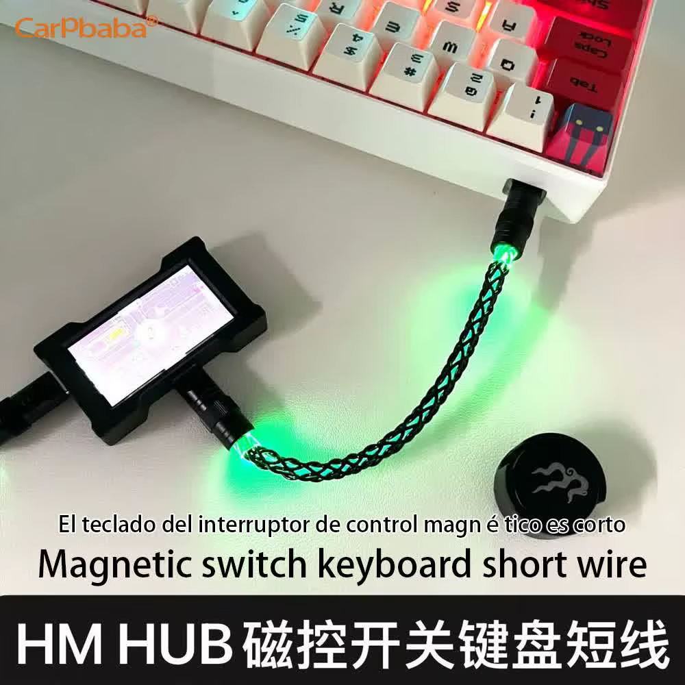 Hub USB G1HM6 8K pour jeux - Hub USB 2 à 3 ports 8000 Hz avec alimentation indépendante et écran