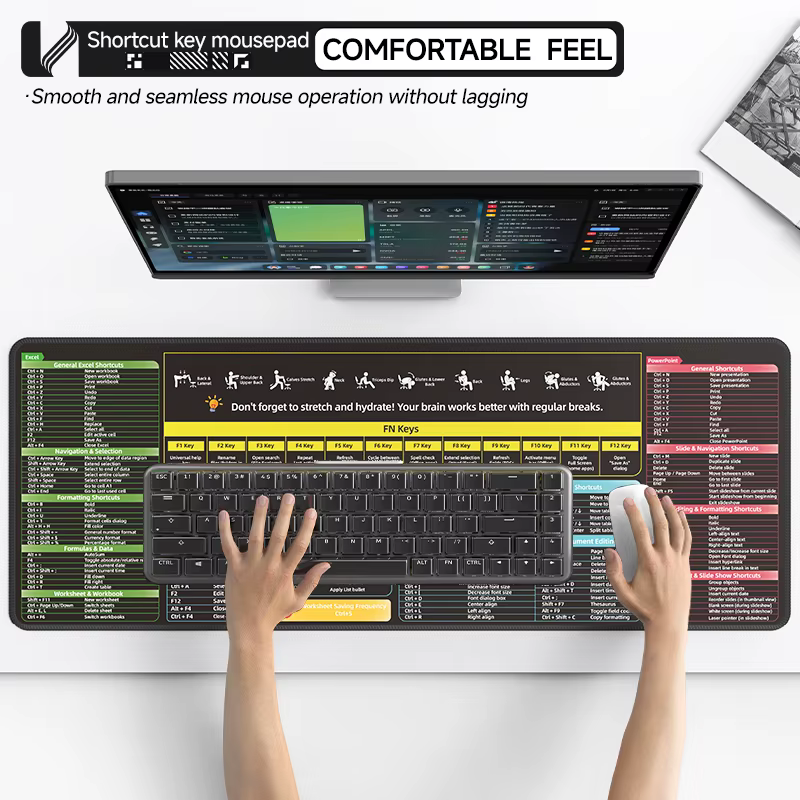 Tapis de souris Excel Shortcut Keys – Grand