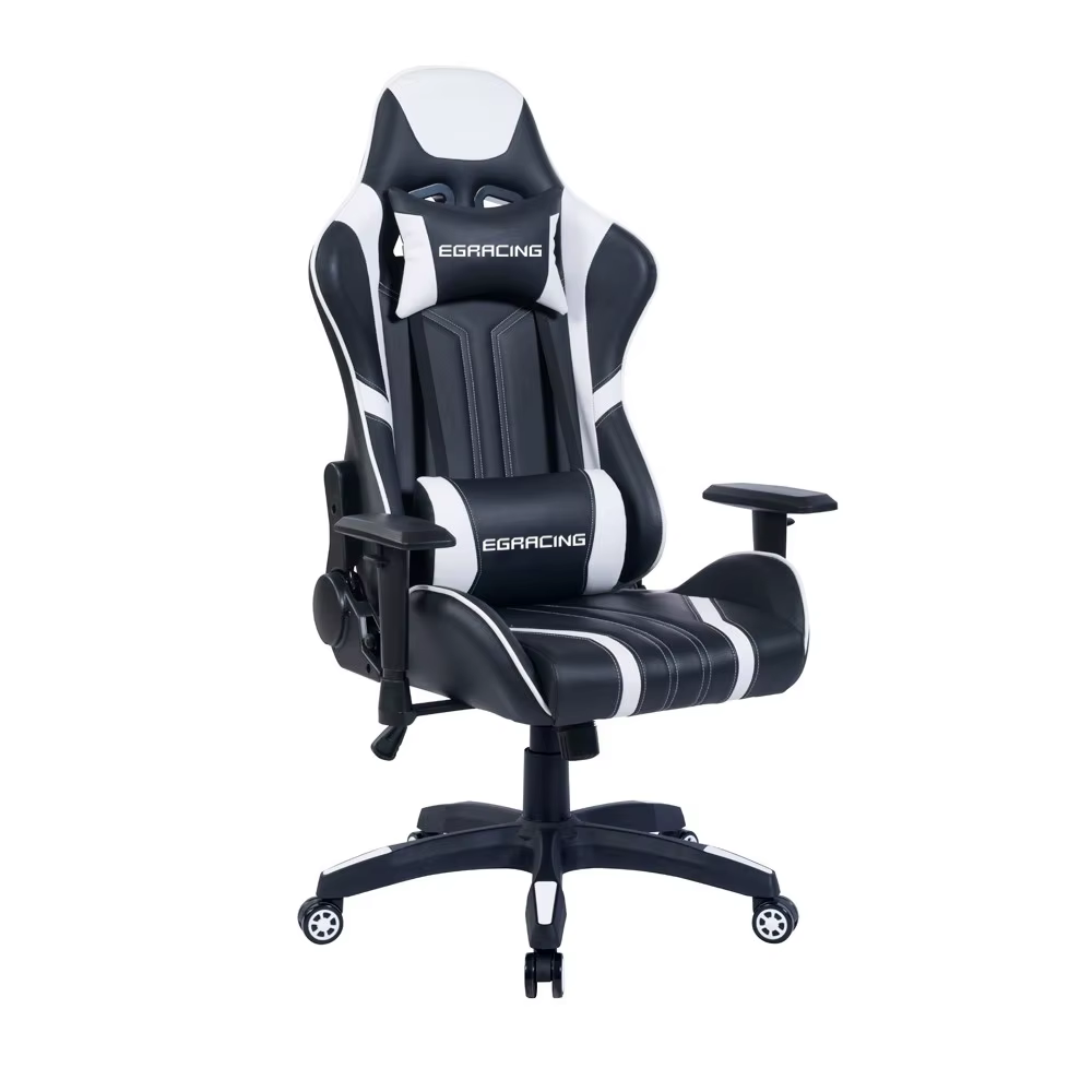 Fauteuil pivotant ergonomique en tissu noir Anji personnalisé pour bureau et gaming