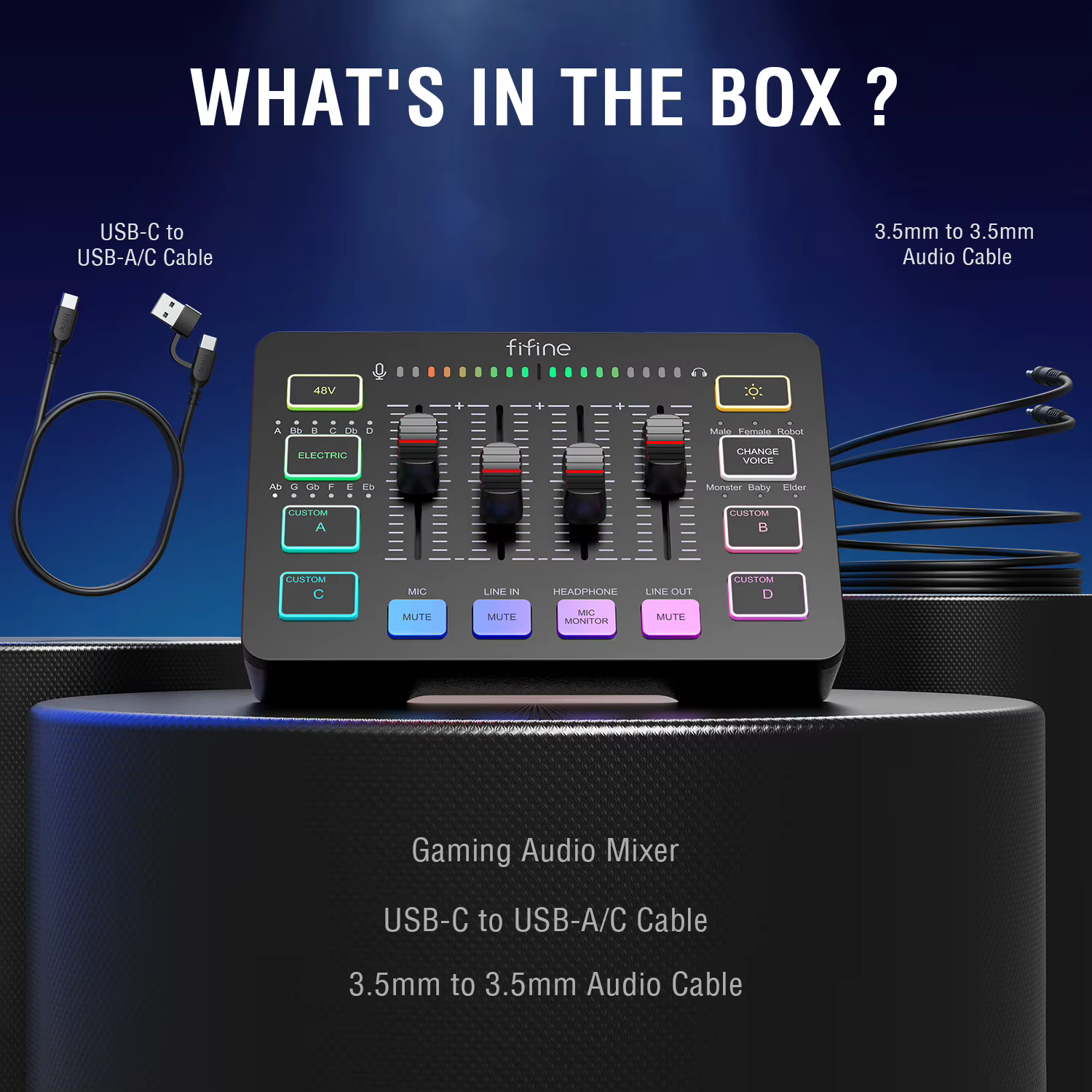 Mélangeur de jeu USB FIFINE avec Interface de Microphone XLR