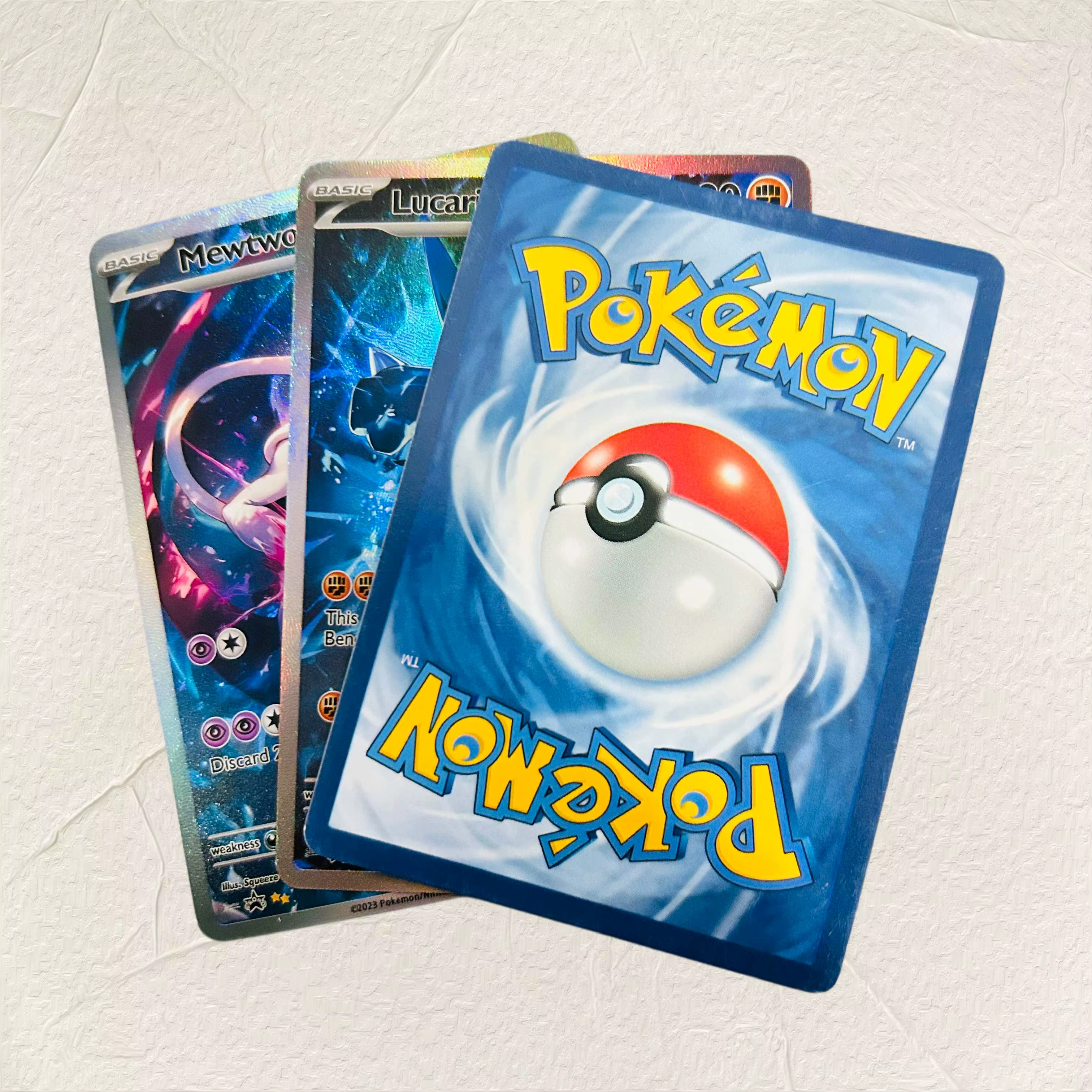 Cartes holographiques DIY Pokémon Mewtwo ex, version anglaise, état parfait, collection classique d'anime TCG