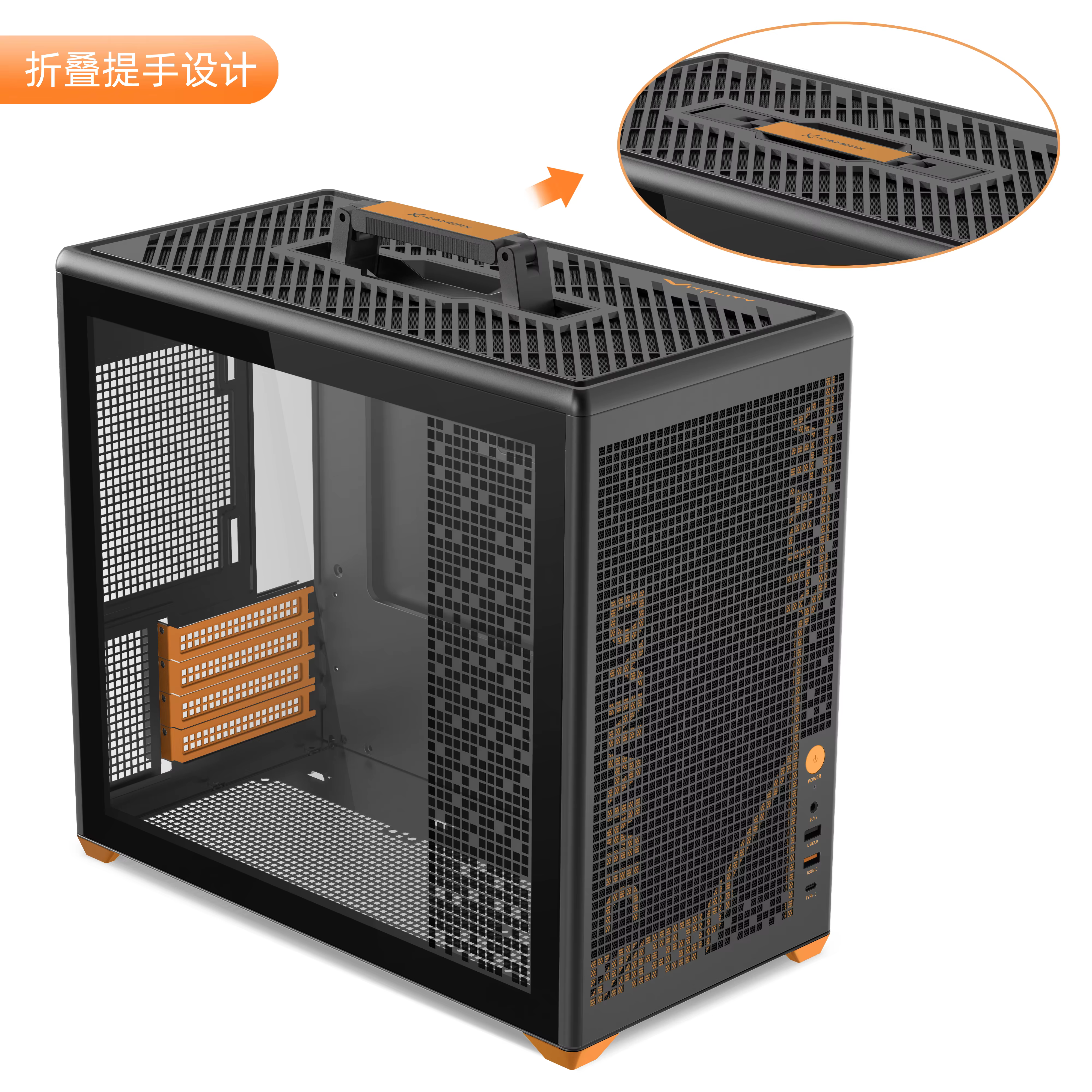 Boîtier PC X-GAMERX P80 ITX MATX avec côté transparent