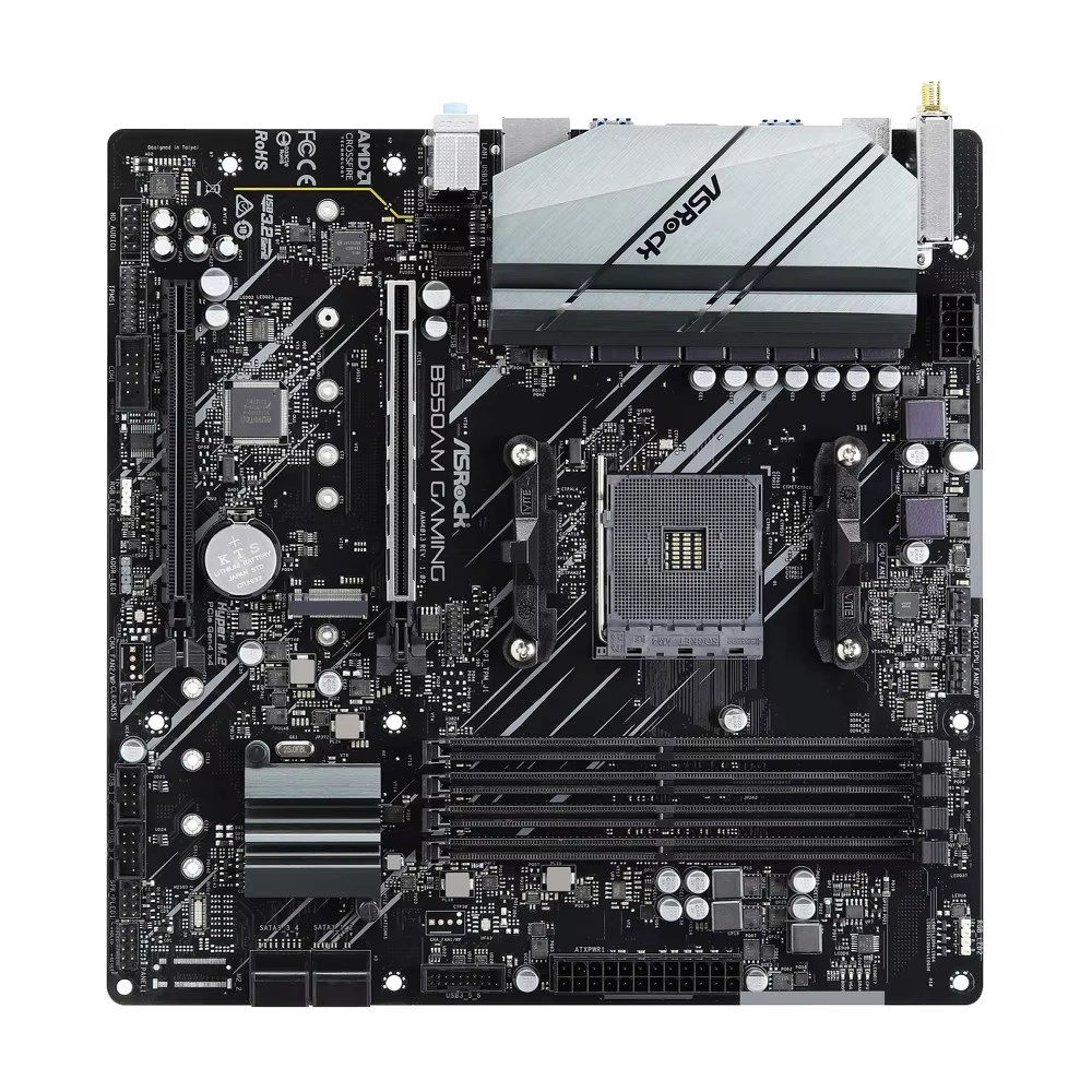 Carte mère ASRock B550AM GAMING prend en charge les processeurs 3600 5600G 5700X 5700x3D 5800X3D AMD B550 AM4 DDR4 HDMI M.2 mATX PCIe 4.0