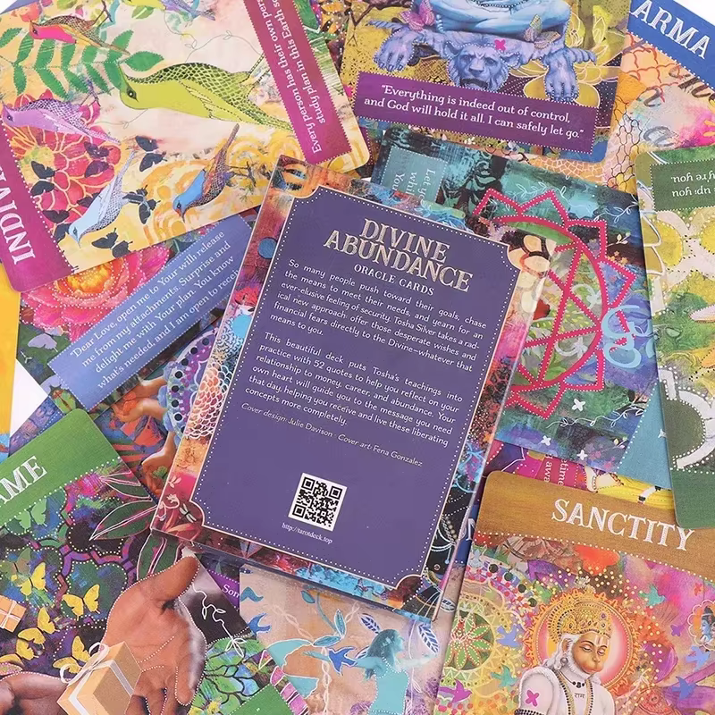 Abondance divine Oracle Deck explication anglaise Oracle Tarot carte pour Divination destin débutants Tarot D