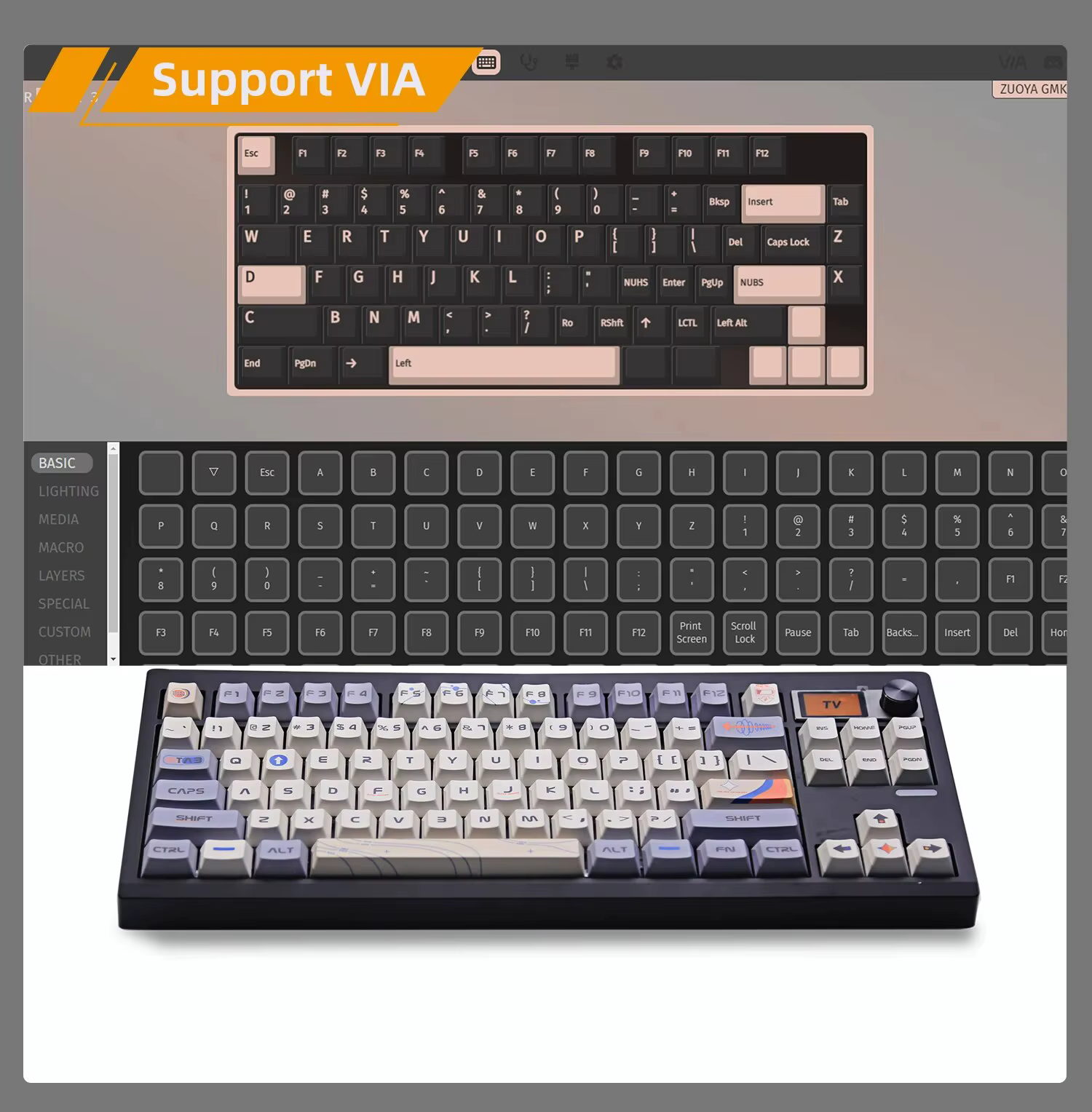 Kit de clavier mécanique GMK87 avec écran d'affichage