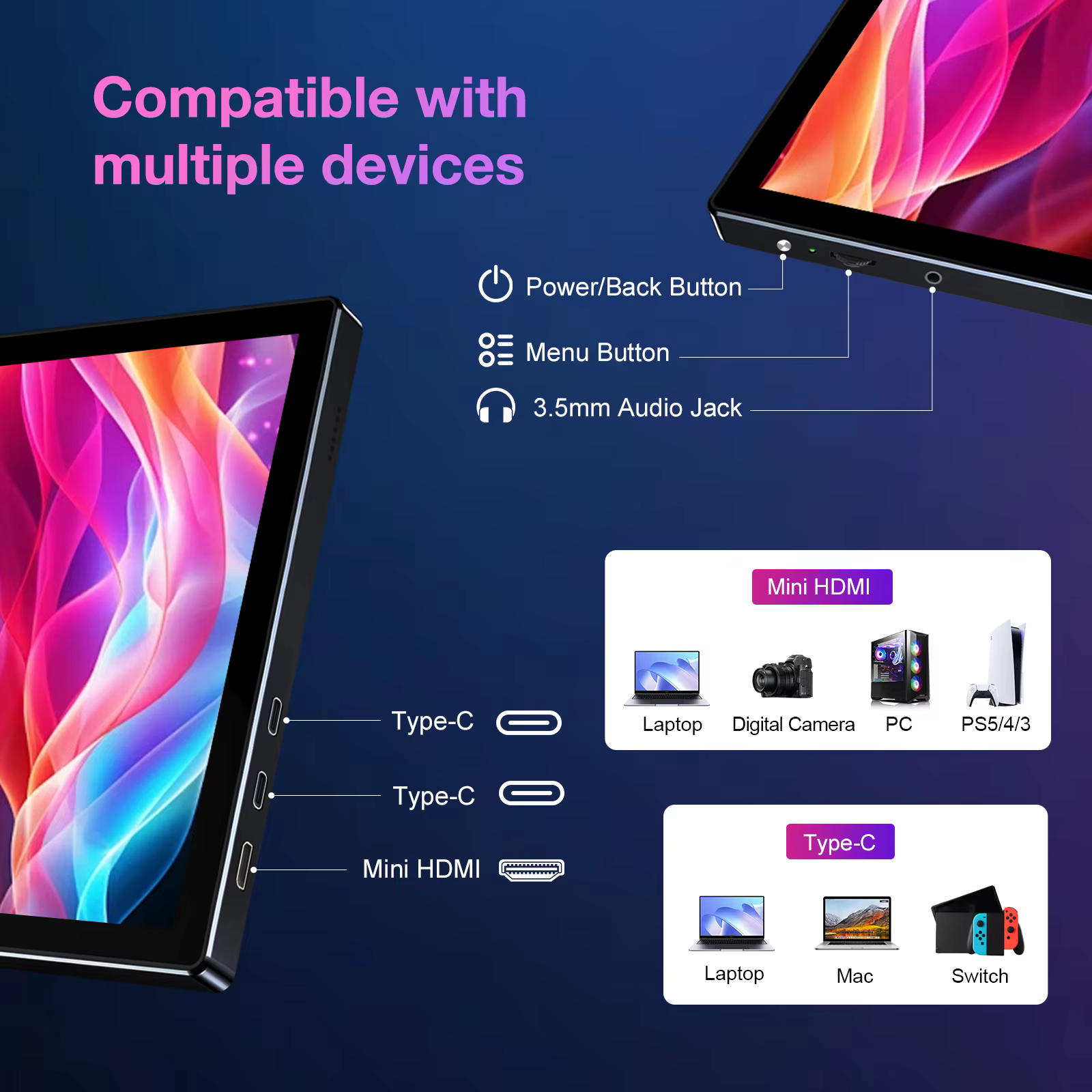 Moniteur Portable tactile 11 pouces