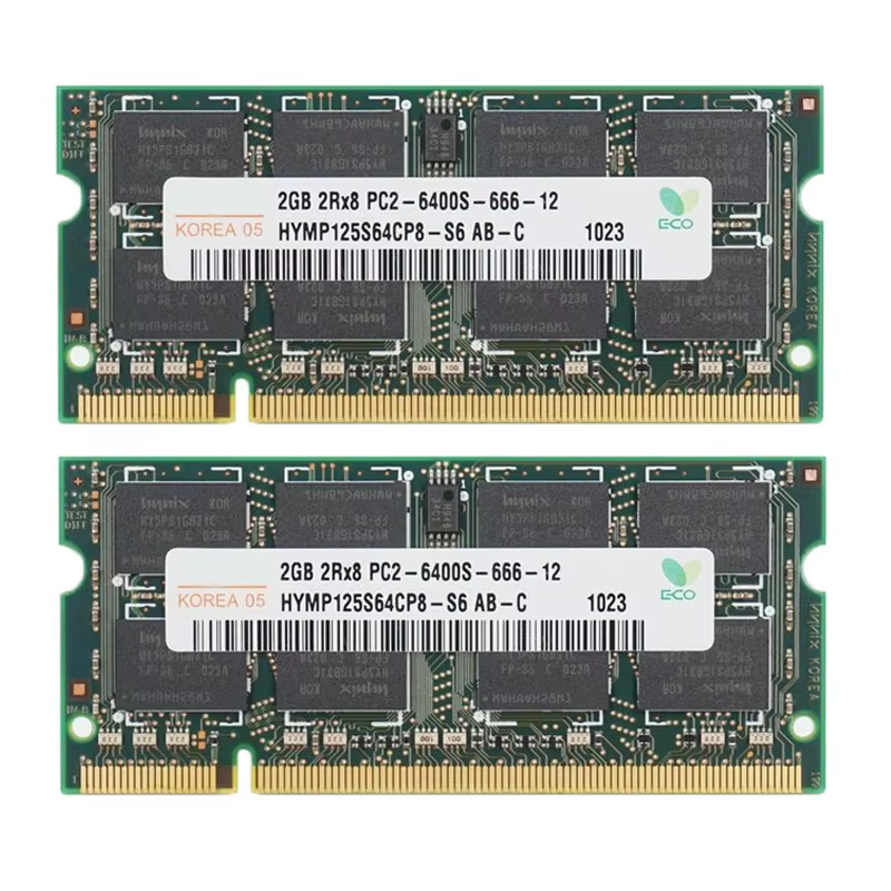 2GB 4GB 667MHz 800MHz 2R × 8 Ordinateur Portable RAM Notebook Memory SODIMM PC2-5300 6400 1.8V 200 Pin