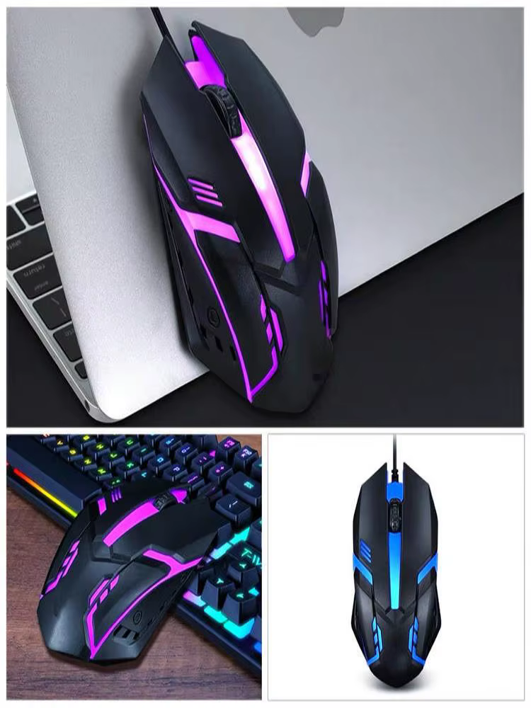 20251 PC identique M01 sport LED lumineux rétro-éclairé USB filaire souris de jeu pour ordinateur de bureau
