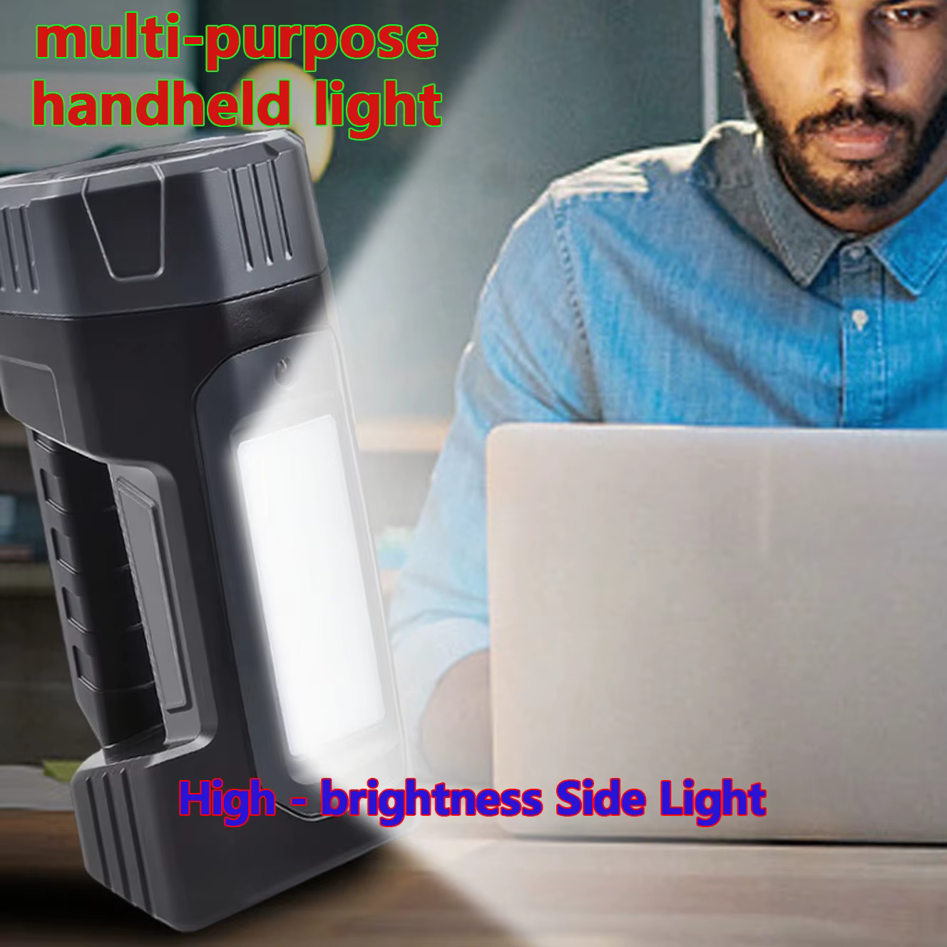 Lampe de poche Portable à énergie solaire, lumière forte, Rechargeable, batterie Ultra longue durée de vie, Super lumineuse, adaptée à la maison et à l'extérieur