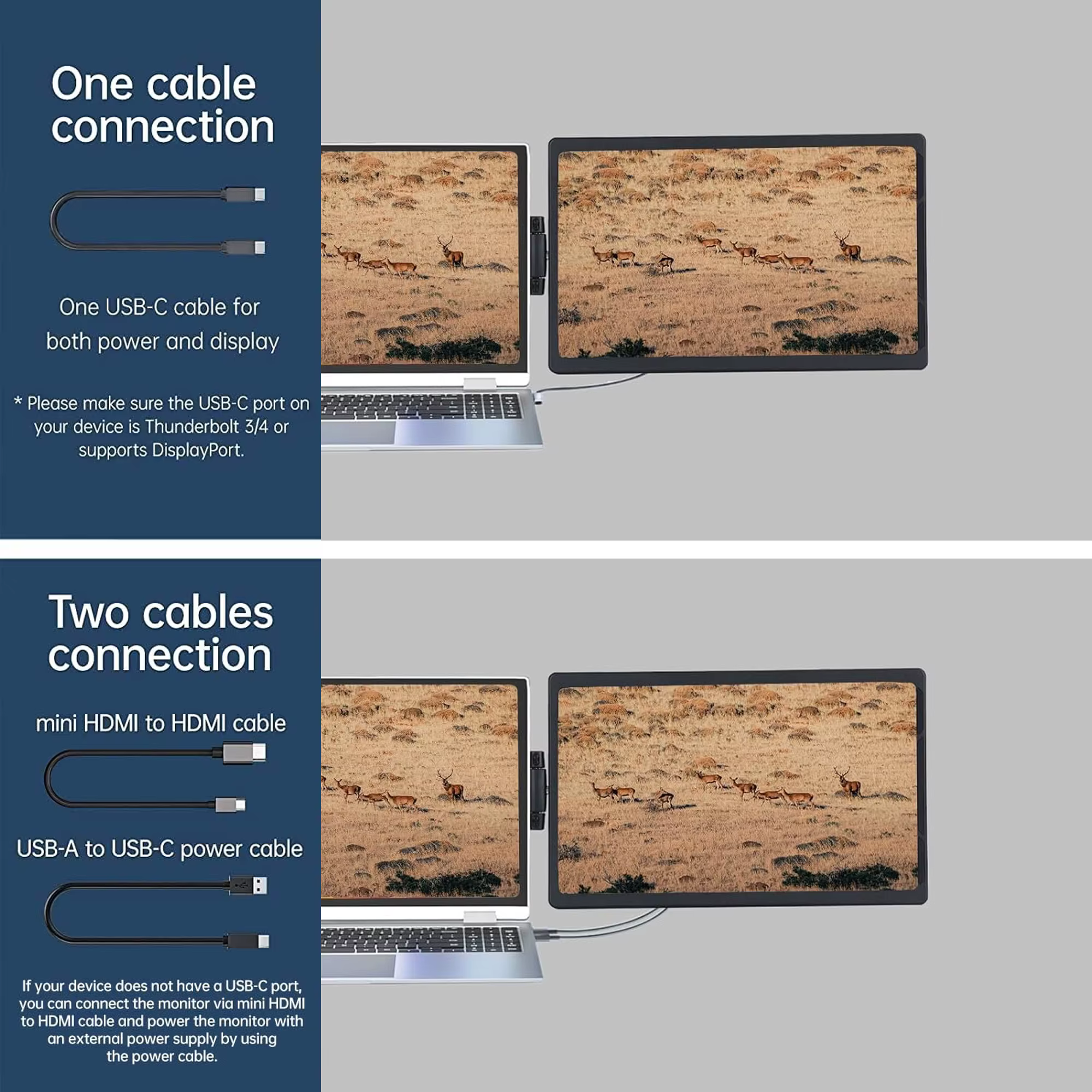 Moniteur Portable 13.3 pouces-seconde écran d'extension pour ordinateur