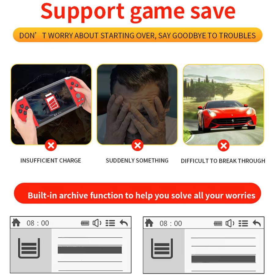 Console de jeu vidéo rétro Portable