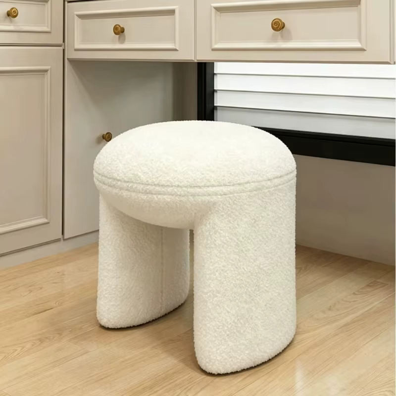 Chaise de coiffeuse pas chère, basse, marron, mignonne, style mini-selle, pour maquillage et salle à manger, mobilier de chambre