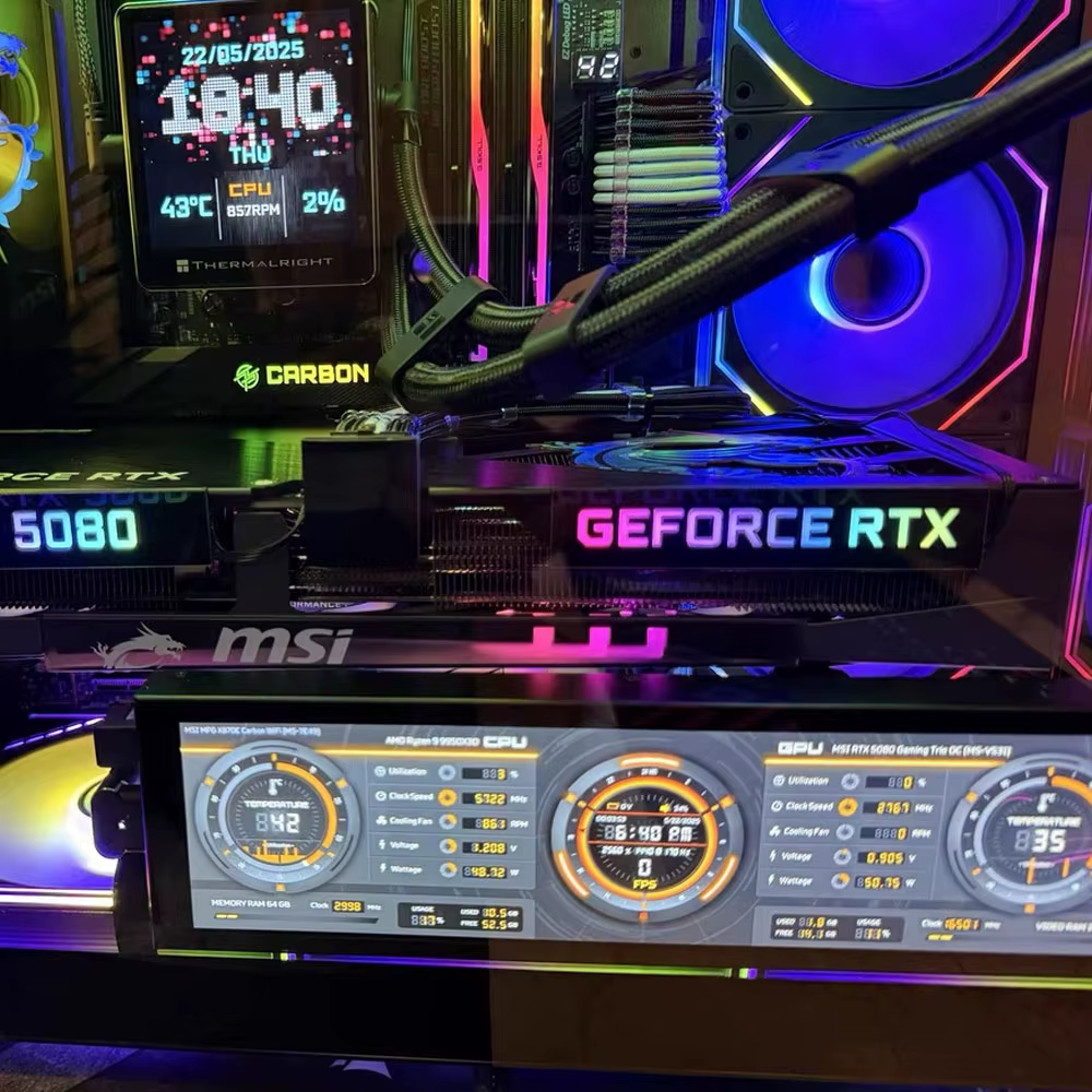 Panneau latéral ARGB pour GPU RTX 5080 5090 Mini VGA Lightboard 5050/5060/5070Ti RX9070/9060XT GTX ROG