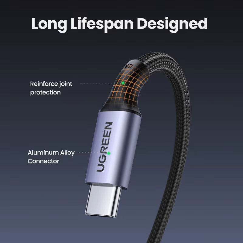 UGREEN USB Type C vers USB C câble 100W pour iPhone 17 16 MacBook Samsung S25 S24 5A charge rapide QC 4.0 USB-C