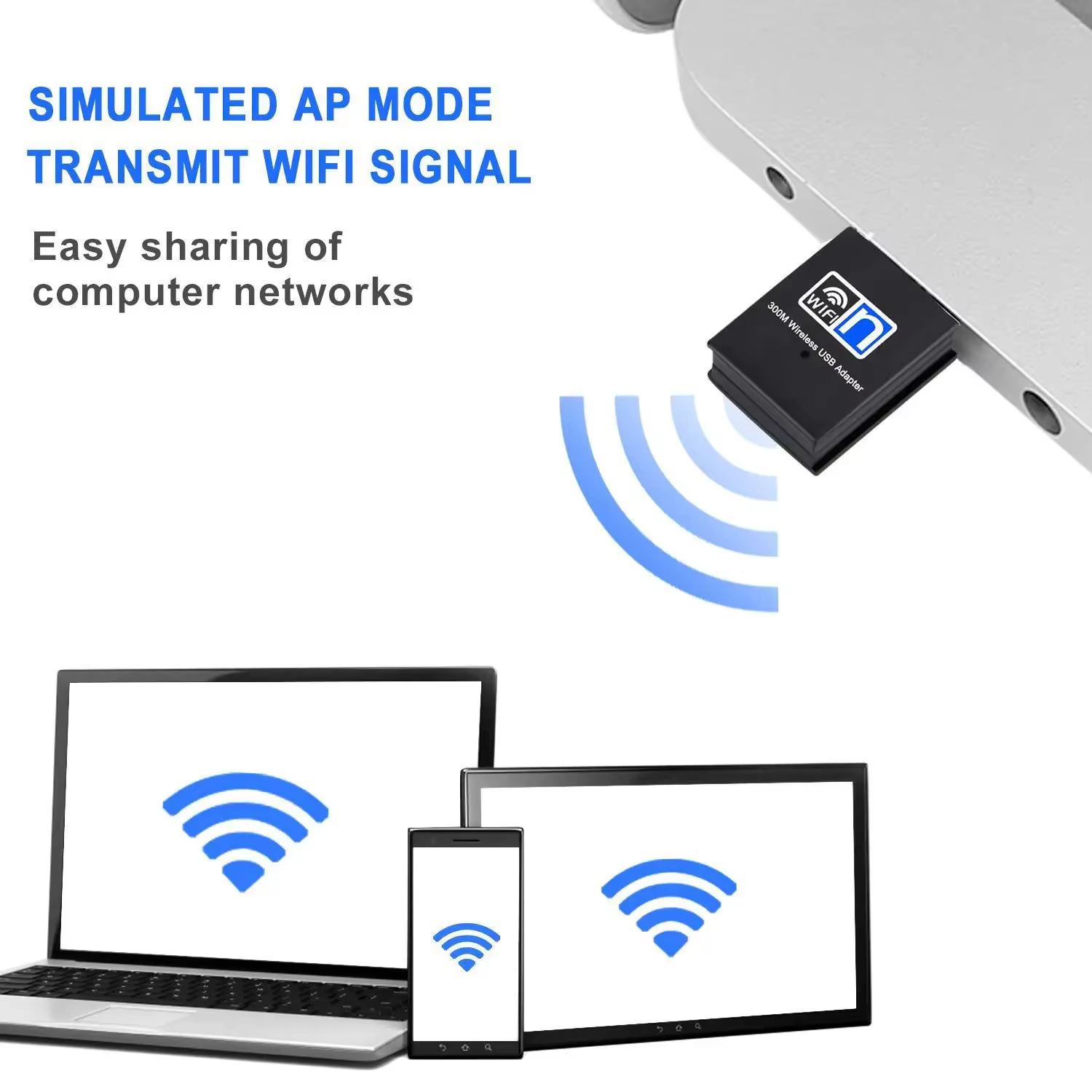 Adaptateur Wifi USB Mini 300 Mbps Carte Réseau