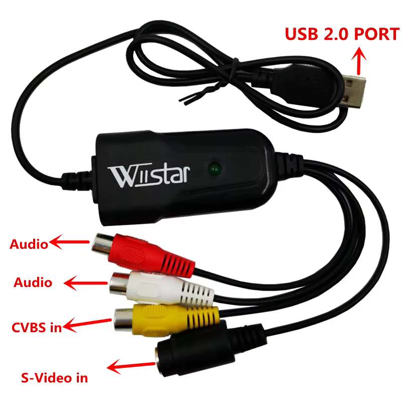USB 2.0 capuchon facile vidéo TV DVD VHS DVR carte de Capture