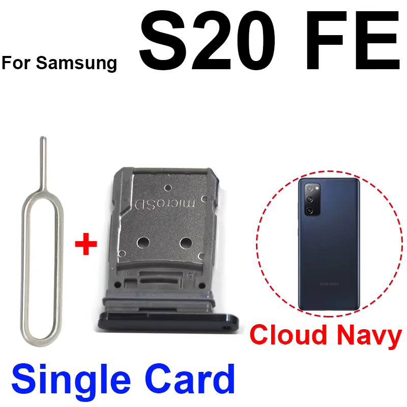 Plateau de lecteur de carte SIM simple + double, 1 pièce, pour Samsung Galaxy S20 FE SM-G781B G781U G781N G7810, support de carte SIM SD pour téléphone portable