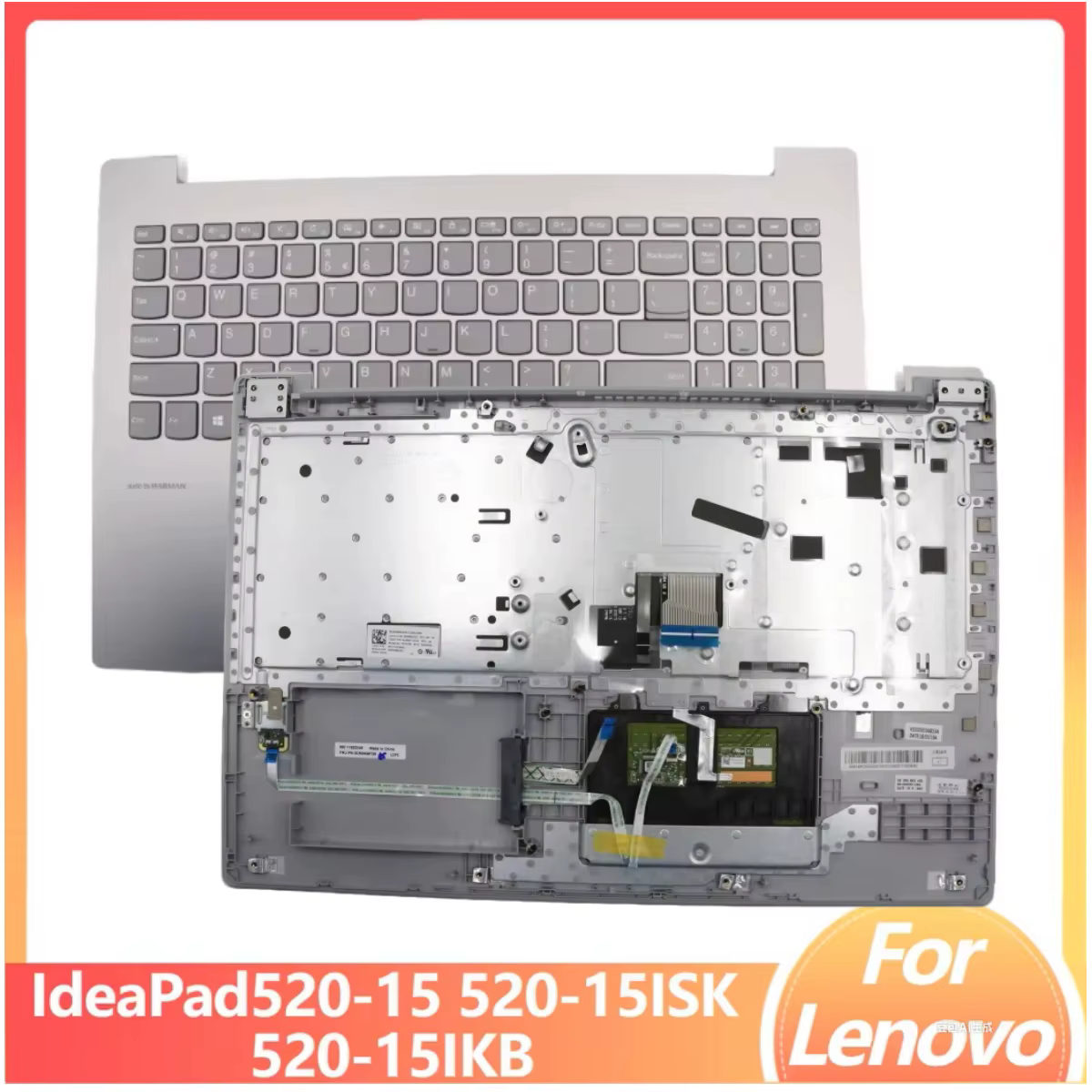 M nouveau Original pour Lenovo IdeaPad 520-15 520-15ISK 520-15IKB coque supérieure repose-paume pour ordinateur portable avec clavier rétro-éclairé américain