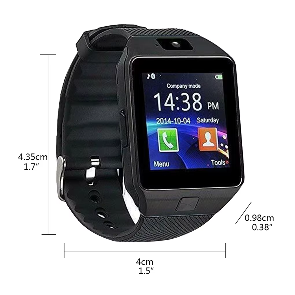 Montre connectée DZ09, bracelet multimédia avec écran tactile de 1,56 pouce, prise en charge de la carte SIM, télécommande, couleur blanche