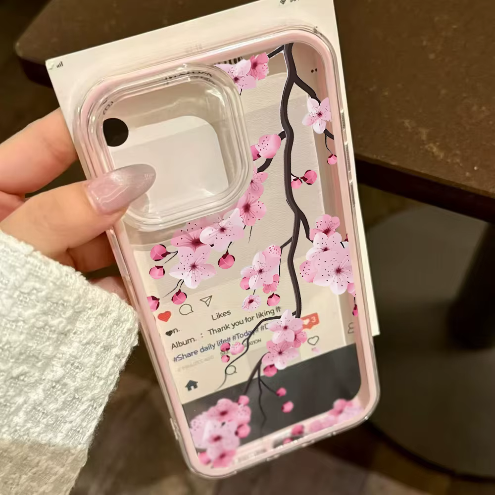 Coque de téléphone couleur bonbon 2 en 1, étui souple TPU Transparent à fleurs pour iPhone 11 16 17 Pro Max 13 15 14 12 17 Air 17promax