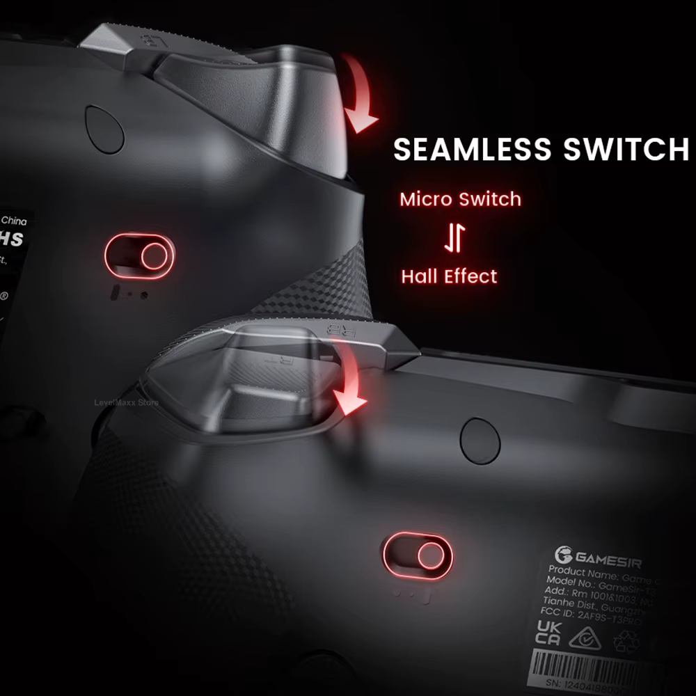 Tarantula Pro T3 Pro contrôleur de jeu sans fil avec Gamesir mag-res TMR bâtons effet d'éclairage rvb pour Switch PC IOS