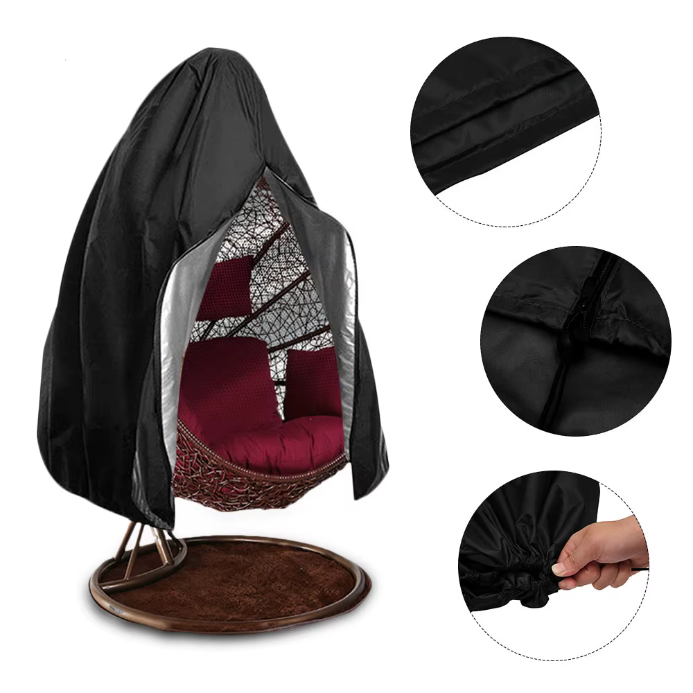 Housse de protection de chaise oeuf, imperméable, avec fermeture éclair, anti-rouille, Durable, Anti-UV, coupe-vent, balançoire suspendue pour jardin