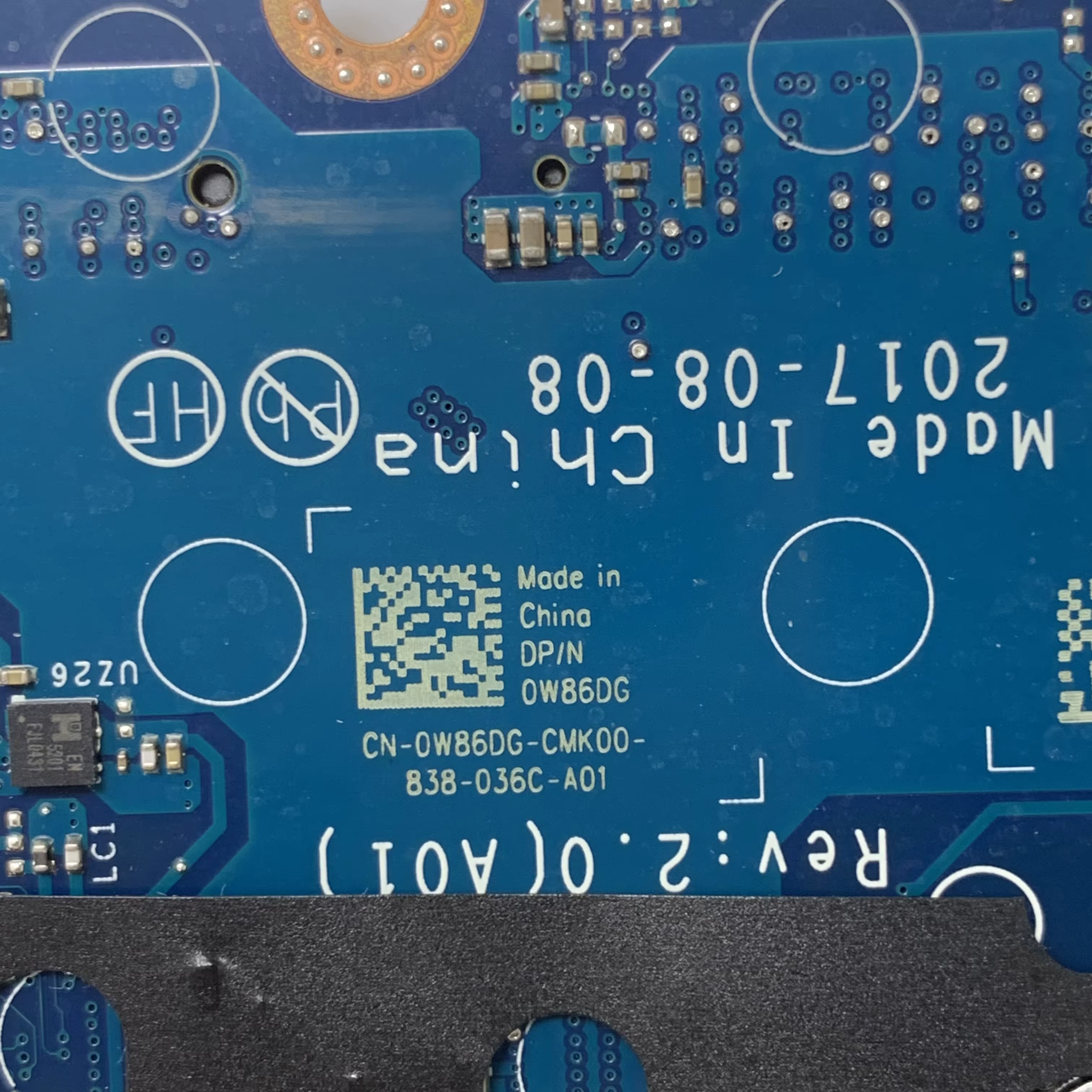 Carte mère pour ordinateur portable Dell Latitude 5480 E5480 LA-E081P avec processeur I3 I5 I7 6/7e génération