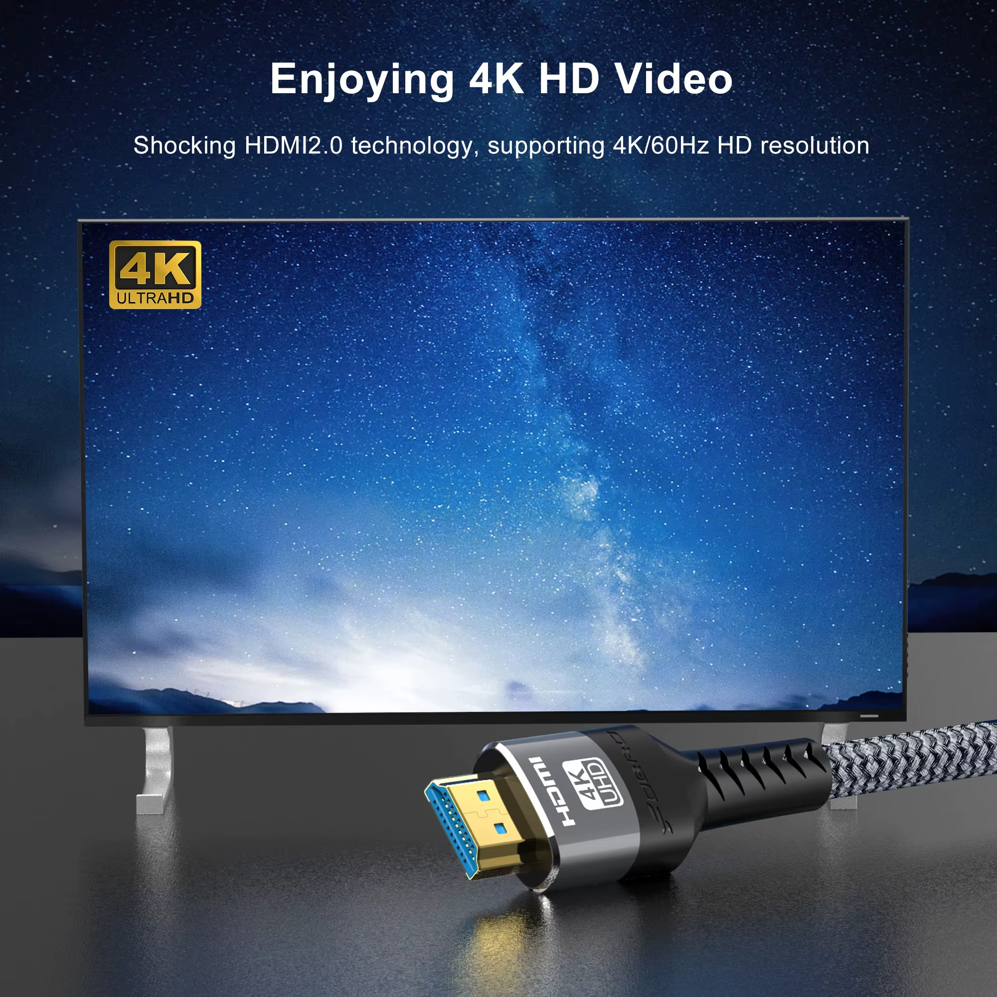 Câble HDMI, compatible 4K 60 Hz