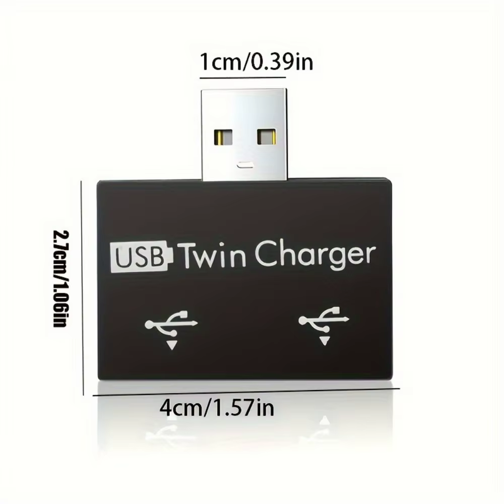 HUB USB adaptateur Extender Mini boîtier séparateur 1 à 2 Ports haute vitesse femelle USB2.0 pour PC portable U disque lecteur de carte souris clavier