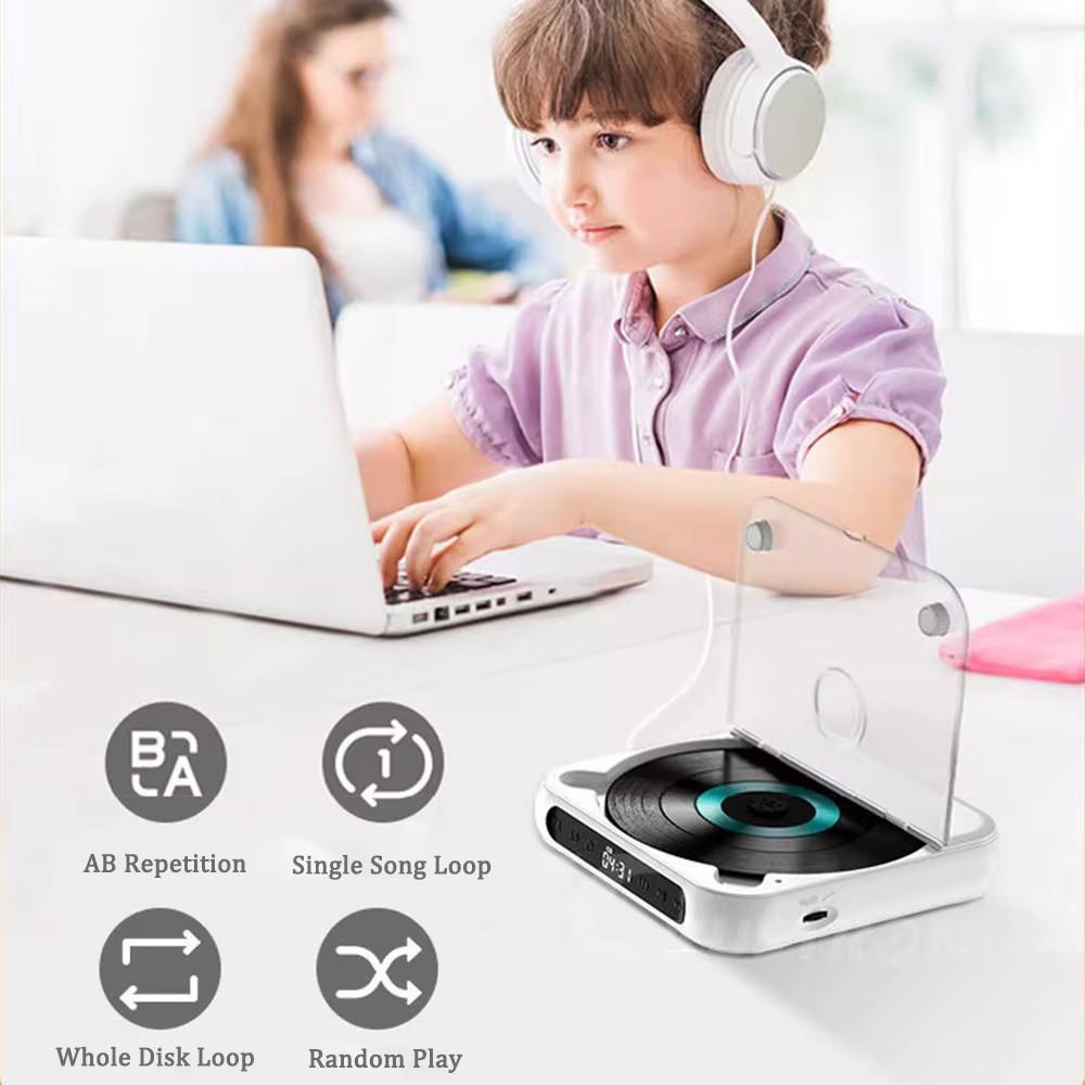 Lecteur de CD de musique Portable avec 5 Modes de lecture, Mini baladeur CD pour étudiants hommes femmes, écran tactile, écouteurs Bluetooth, livraison directe