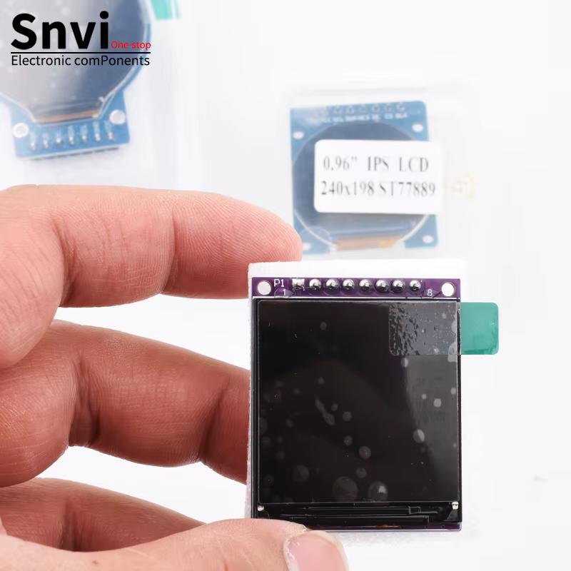 Module d'affichage LCD TFT Snvi 1,28 pouce IPS rond carré 240x240 SPI GC9A01 Écran couleur compatible avec Arduino ESP32 pour le bricolage
