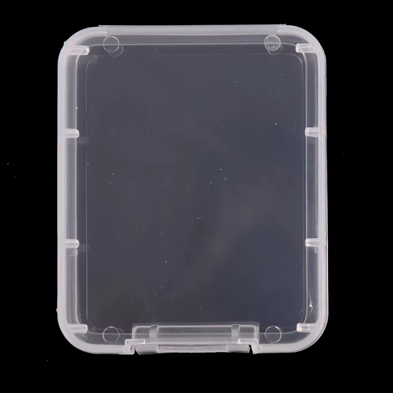 Étui de protection pour cartes CF en plastique PP blanc et transparent